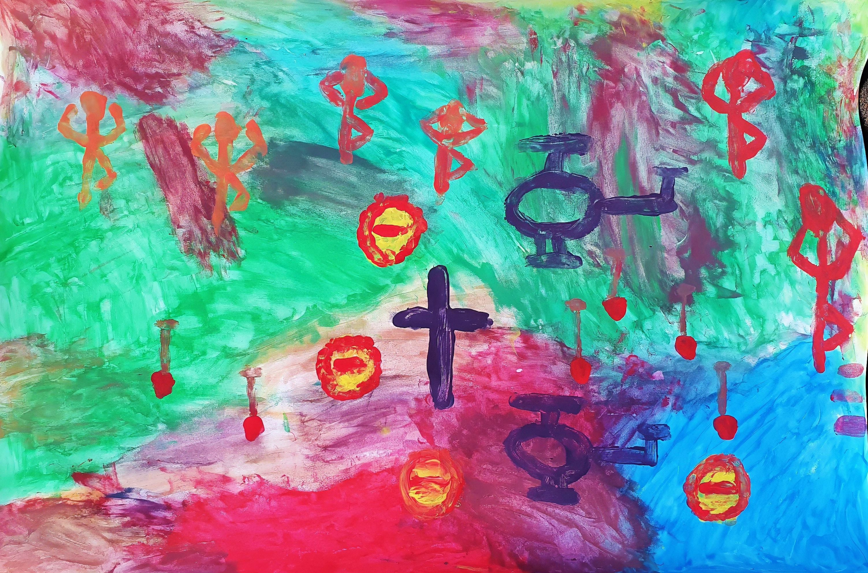 Jesus segnet die Kinder (mit Helikoptereltern)