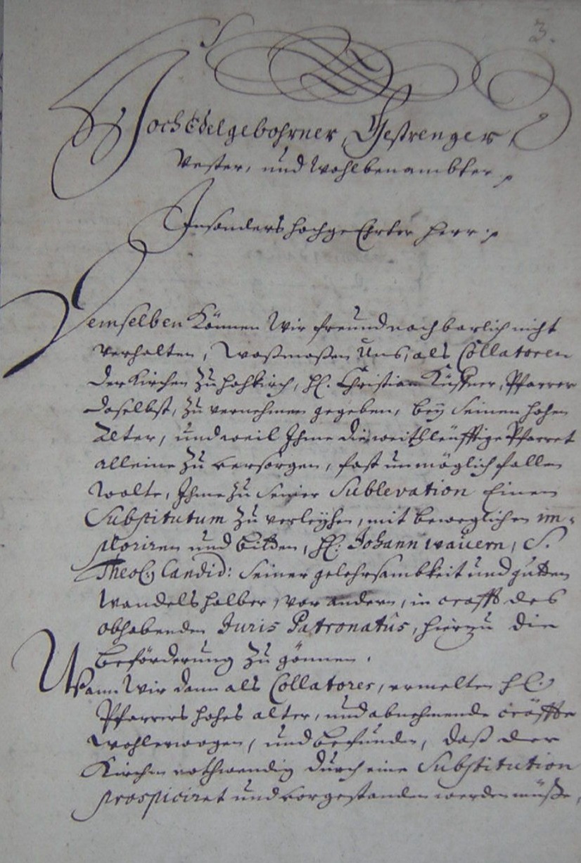 Einladung zur Probepredigt Johann Wauer